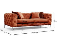 Atelier Del Sofa 2-místná pohovka Como - Orange, Oranžová