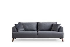 Atelier Del Sofa 3-místná pohovka Buhara 3 Seater - Dark Grey, Tmavá Šedá