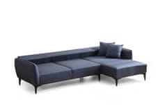 Atelier Del Sofa Rohová sedací souprava Belissimo Right - Blue, Modrá