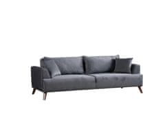 Atelier Del Sofa 3-místná pohovka Buhara 3 Seater - Dark Grey, Tmavá Šedá