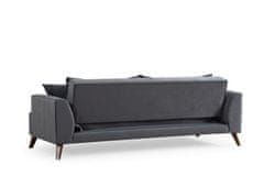 Atelier Del Sofa 3-místná pohovka Buhara 3 Seater - Dark Grey, Tmavá Šedá