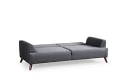 Atelier Del Sofa 3-místná pohovka Buhara 3 Seater - Dark Grey, Tmavá Šedá