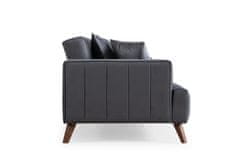 Atelier Del Sofa 3-místná pohovka Buhara 3 Seater - Dark Grey, Tmavá Šedá