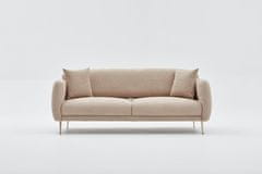 Atelier Del Sofa 3-místná pohovka Simena - Beige, Béžová, Zlatá