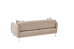 Atelier Del Sofa 3-místná pohovka Simena - Beige, Béžová, Zlatá