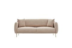 Atelier Del Sofa 3-místná pohovka Simena - Beige, Béžová, Zlatá