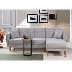 Atelier Del Sofa Rohová sedací souprava Aqua Corner Right - Grey, Šedá