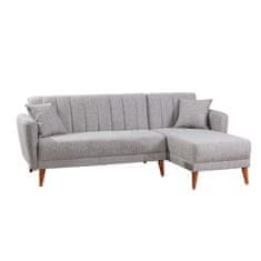 Atelier Del Sofa Rohová sedací souprava Aqua Corner Right - Grey, Šedá