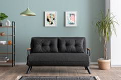 Atelier Del Sofa 2-místná pohovka Sando 2-Seater - Dark Grey, Tmavá Šedá