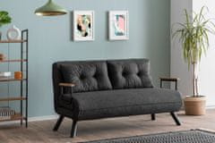 Atelier Del Sofa 2-místná pohovka Sando 2-Seater - Dark Grey, Tmavá Šedá