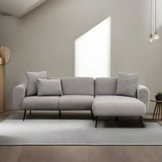 Atelier Del Sofa Rohová sedací souprava Side Right - Light Grey, Světlá Šedá