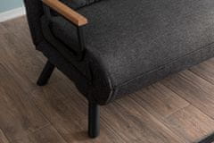 Atelier Del Sofa 2-místná pohovka Sando 2-Seater - Dark Grey, Tmavá Šedá