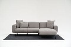 Atelier Del Sofa Rohová sedací souprava Side Right - Light Grey, Světlá Šedá