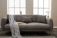 Atelier Del Sofa 3-místná pohovka Simena - Grey, Šedá, Zlatá