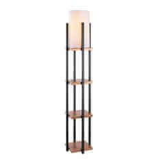 Opviq Stojací lampa 7113 - Black, Copper, Černá, Měděná