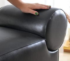 Atelier Del Sofa Taburet Rohin Deri Puf - Black, Černá