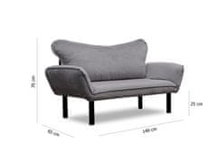 Atelier Del Sofa 2-místná pohovka Chatto - Grey, Šedá