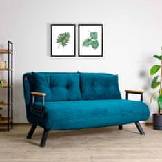 Atelier Del Sofa 2-místná pohovka Sando 2-Seater - Petrol Green, Zelená