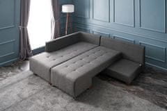 Atelier Del Sofa Rohová sedací souprava Manama Corner Sofa Bed Left - Anthracite, Antracitová