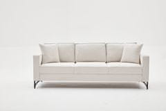 Atelier Del Sofa 3-místná pohovka Berlin - Cream, Black, Krémová, Černá