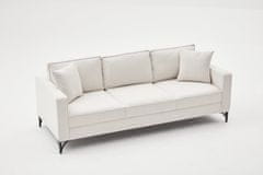 Atelier Del Sofa 3-místná pohovka Berlin - Cream, Black, Krémová, Černá