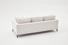 Atelier Del Sofa 3-místná pohovka Berlin - Cream, Black, Krémová, Černá