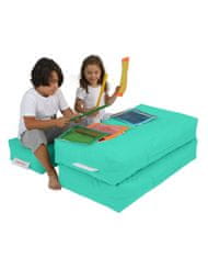 Atelier Del Sofa Zahradní sedací vak Kids Double Seat Pouf - Turquoise, Tyrkysová