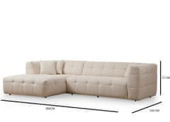 Atelier Del Sofa Rohová sedací souprava Cady 3 Seater Left - Beige, Béžová