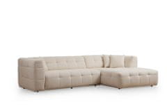 Atelier Del Sofa Rohová sedací souprava Cady 3 Seater Right - Beige, Béžová