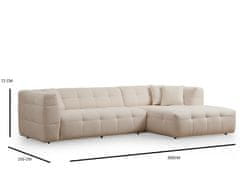 Atelier Del Sofa Rohová sedací souprava Cady 3 Seater Right - Beige, Béžová