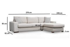 Atelier Del Sofa Rohová sedací souprava Loop 16, Béžová