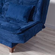 Atelier Del Sofa 3-místná pohovka Kelebek - Dark Blue, Tmavá Modrá