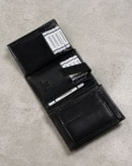 4U Cavaldi Černá kožená pánská peněženka s RFID Protect