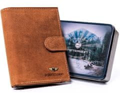 shumee Klasická kožená peněženka se zapínáním na patent - Peterson