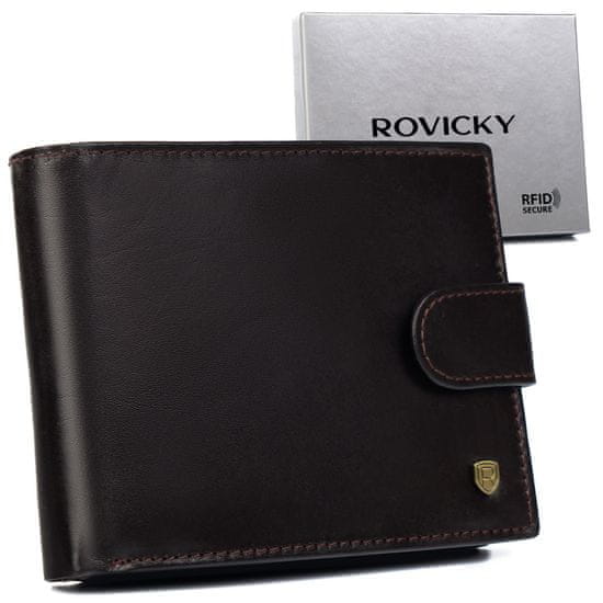 Rovicky Kožená pánská peněženka s kapsičkou na registrační list