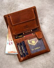 Peterson Velká, kožená pánská peněženka s vyraženým znamením zvěrokruhu