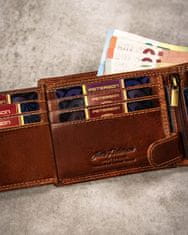 Peterson Velká, kožená pánská peněženka s ražbou zobrazující znamení zvěrokruhu