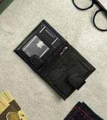 RONALDO Malá, kožená pánská peněženka na patentku