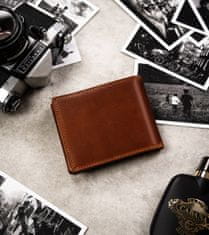 Peterson Velká, kožená pánská peněženka s ražbou zobrazující znamení zvěrokruhu