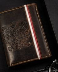 Inny Vertikální pánská peněženka z přírodní kůže s patriotickým motivem a RFID systémem