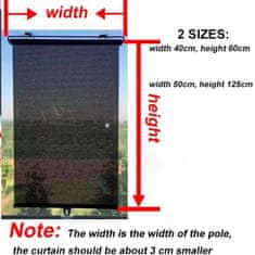 Netscroll Skládací sluneční clona do auta a na okna s UV ochranou, blokuje slunce, zabraňuje přehřátí, ideální volba pro auto, domácnost a kancelář, dvě velikosti, 60 cm, SunShade