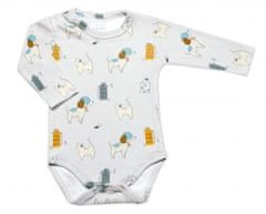 K-Baby Bavlněné body dlouhý rukáv Dog&Cat K-Baby, modré, veľ. 80