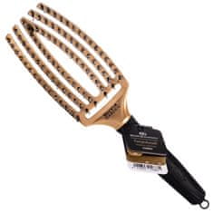 Olivia Garden Kartáč Finger Brush Trinity barva PASSION Gold, perfektně rozčesatelné vlasy bez poškození