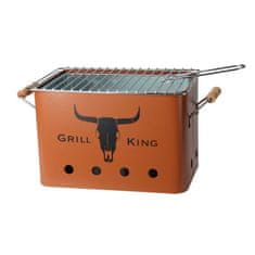 ProGarden Přenosný gril na dřevěné uhlí GRILL KING 43 x 20 cm cihlová KO-C83000140