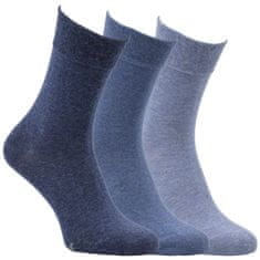 Zdravé Ponožky dámské bavlněné jednobarevné ponožky s jemným svěrem 61107 3pack, 39-42