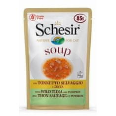 Schesir Cat kapsa Adult Soup tuňák/dýně 85g