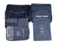 Kraftika 1sada 2 modrá jeans sada cestovních organizérů do kufru 7