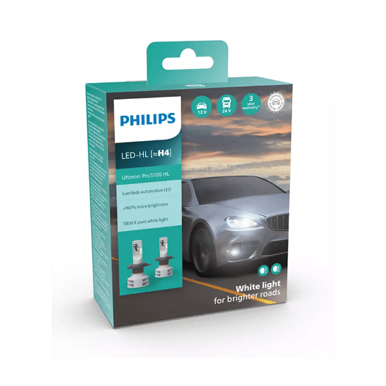 Philips 2ks LED H4 Ultinon Pro5100 HL 12/24V