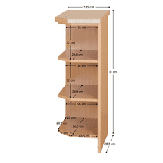 KONDELA Kuchyňská skříňka, olše, levá, LORA MDF NEW KLASIK S30N