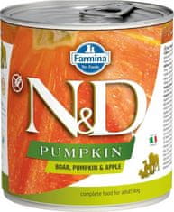 N&D PUMPKIN Dog konz. Wild Boar, Pumpkin & Apple 285 g